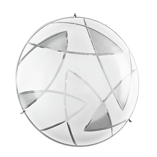 Plafoniera tonda in vetro 30cm fisdh perenz illuminazione