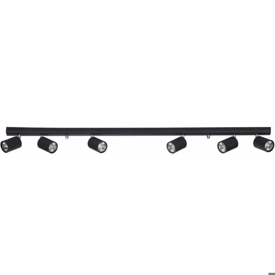 Plafoniera da cucina 119cm led con 6 faretti neri