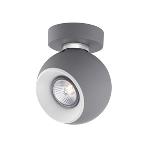 Faretto led orientabile da soffitto sfera grigio gu10 fp