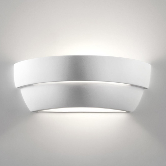 Applique di gesso ceramica bianco 
