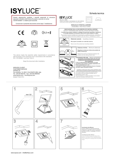 Isyluce faretti 2 luci gesso da incasso per controsoffitti