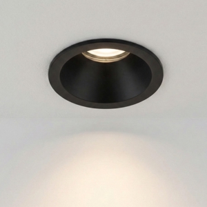 Faretto per bagno da incasso a soffitto rotondo nero