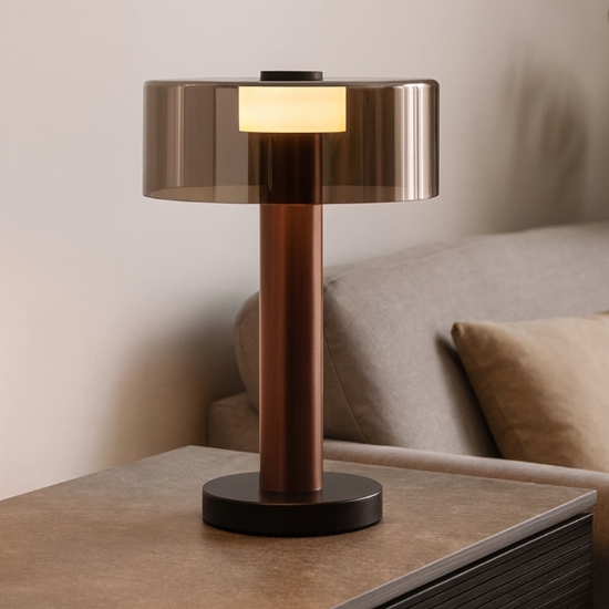 Lampada da tavolo design moderna oro rosa per salotto