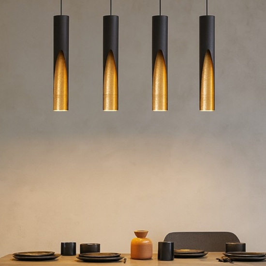 Barbotto eglo lampadario moderno dorato nero per tavolo soggiorno