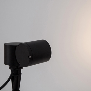 Faretto da giardino con picchetto ip54 orientabile nero per esterno