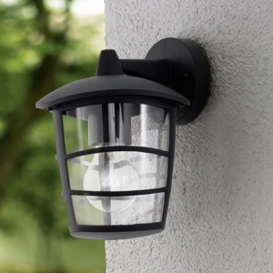 Eglo aloria applique da esterno lanterna nero