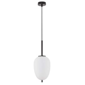 Lampada sospesa per comodino camera da letto moderna nero