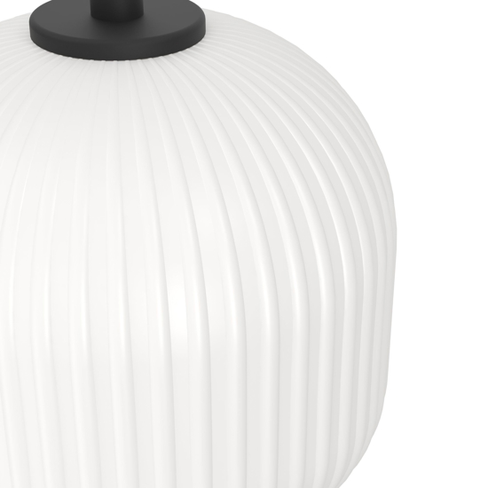 Lampadario camera da letto nero vetri bianchi eglo mantunalle