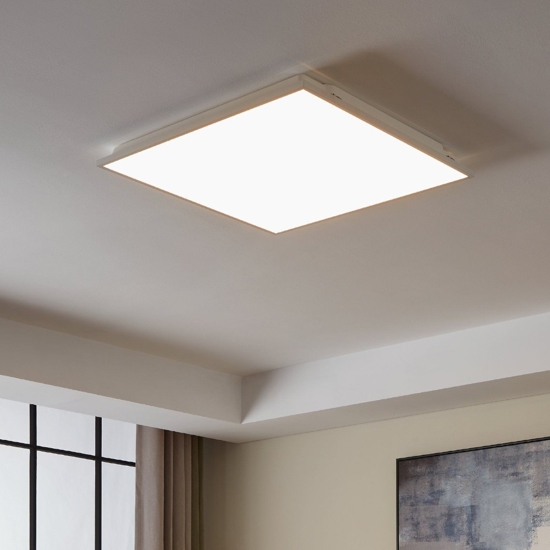Plafoniera quadrata bianca led dimmerabile 32w controllo remoto app herrora eglo