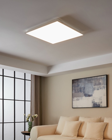 Plafoniera quadrata bianca led dimmerabile 32w controllo remoto app herrora eglo