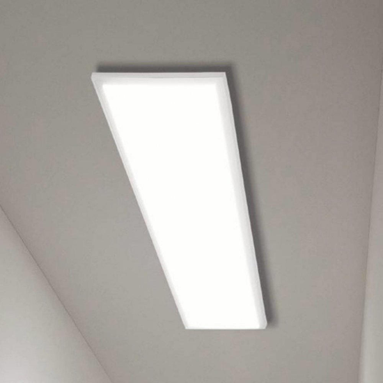 Eglo herrora plafoniera led 120x30 bianca 32w controllo remoto app da 2700k a 6500k