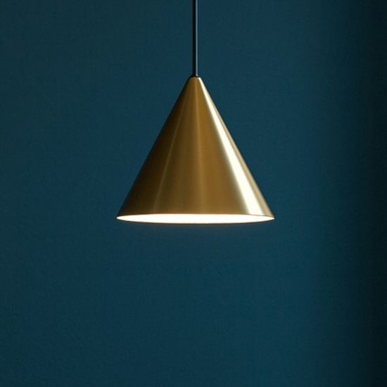 Eglo narices lampada dorata a sospensione per isola cono oro ottone