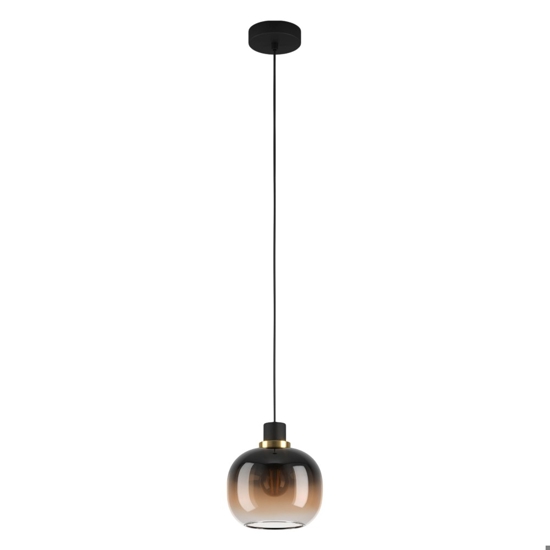 Lampada a sospensione vetro marrone oilella eglo