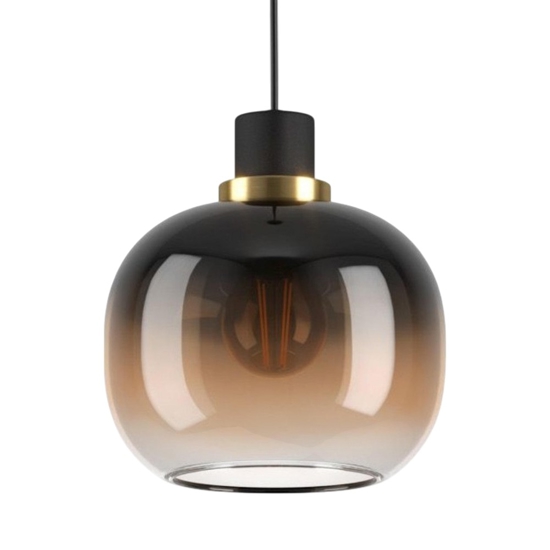 Eglo lampadario moderno vetri marrone per soggiorno oilella