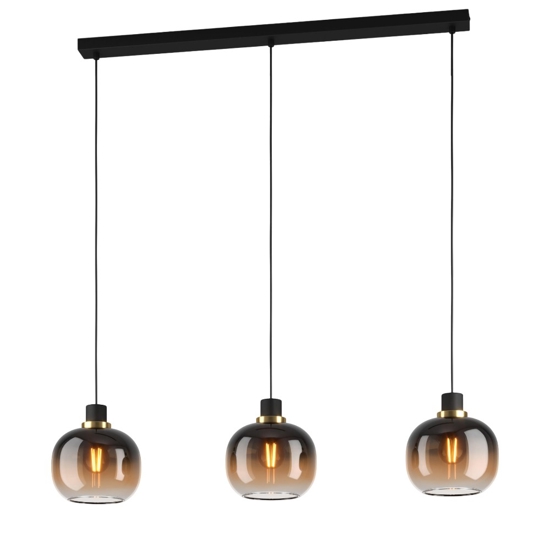 Eglo lampadario moderno vetri marrone per soggiorno oilella