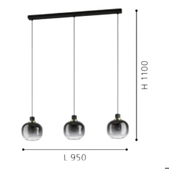 Eglo lampadario moderno vetri marrone per soggiorno oilella