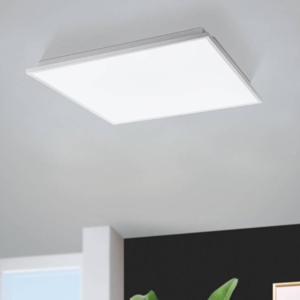 Eglo herrora plafoniera bianca led 22w quadrata dimmerabile app