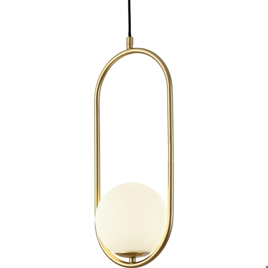 Lampada sospensione da comodino oro stile contemporaneo
