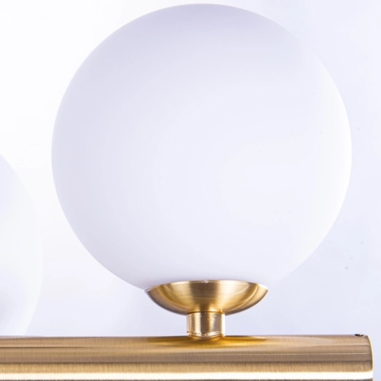 Lampadario spirale oro sfere di vetro per soggiorno moderno
