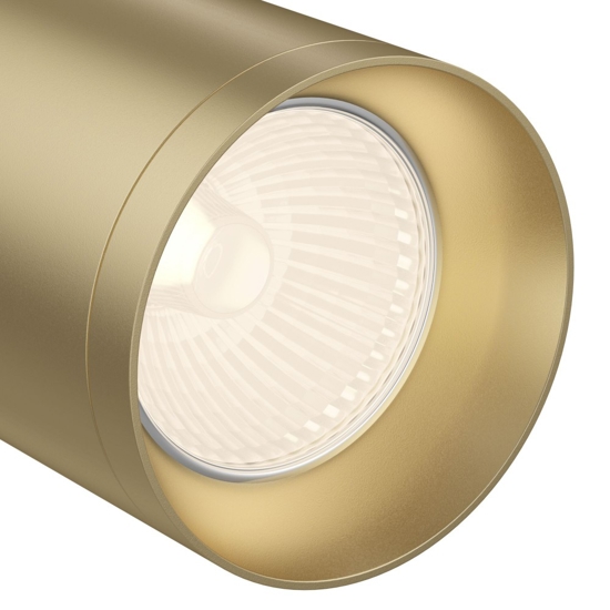 Applique da parete cilindro oro satinato spot orientabile