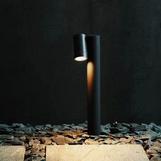 Gea luce lampione da giardino orientabile ip65 antracite h45 cm