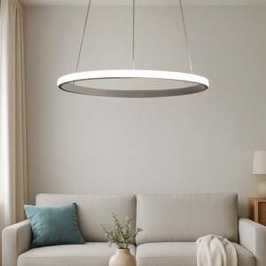 Lampadario iole s1 titanio gea luce cerchio led 28w 3000k