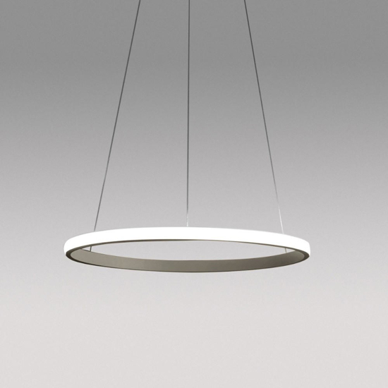 Lampadario iole s1 titanio gea luce cerchio led 28w 3000k