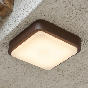 Plafoniera quadrata da esterno corten top light irvine