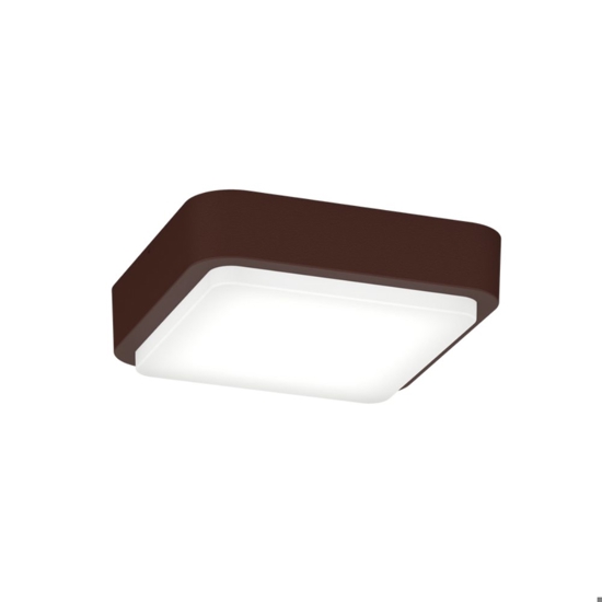 Plafoniera quadrata da esterno corten top light irvine