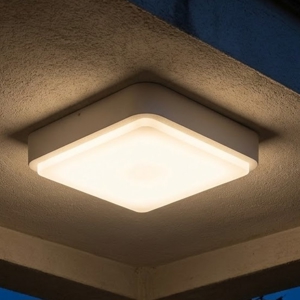 Top light irvine plafoniera quadrata per esterno moderna bianca