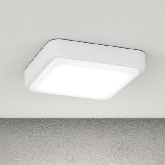 Top light irvine plafoniera quadrata per esterno moderna bianca