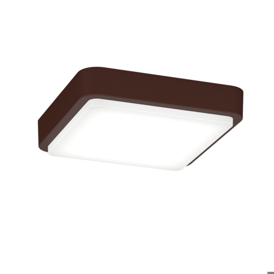 Top light irvine plafoniera da esterno marrone corten quadrata