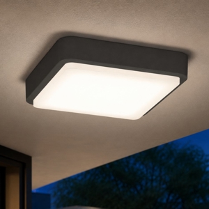 Plafoniera antracite per esterno quadrata top light irvine