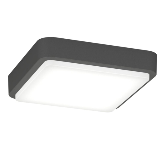 Plafoniera antracite per esterno quadrata top light irvine