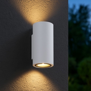 Top light lione applique bianca per esterno cilindro moderno