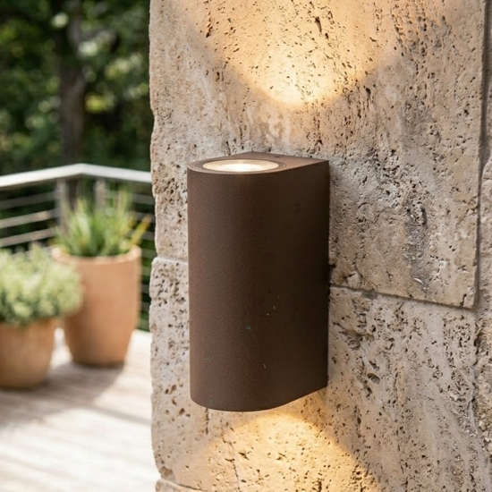 Top light lione applique corten da esterno moderna ip65