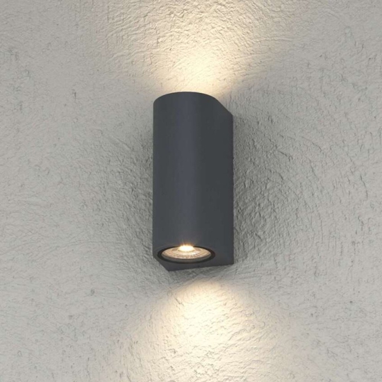 Applique da esterno cilindro antracite biemissione top light lione