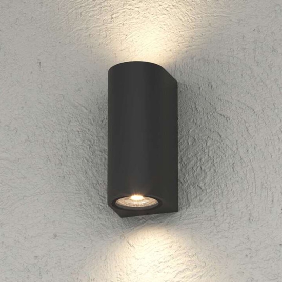 Top light applique per esterno balcone lione moderna nera ip65