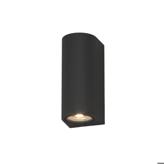 Top light applique per esterno balcone lione moderna nera ip65