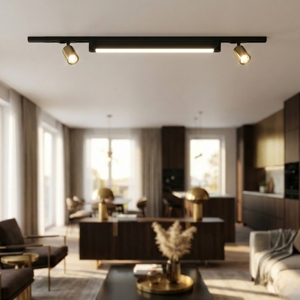 Sistema binario 100cm nero modulo led 28w 4000k spot oro