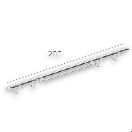 Sistema binario modulo led 40w 3000k nero oro con spot