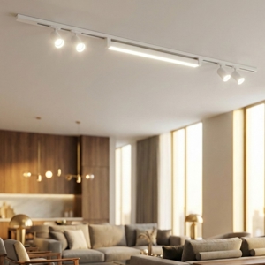 Sistema binario 200cm bianco con spot modulo led 40w 4000k