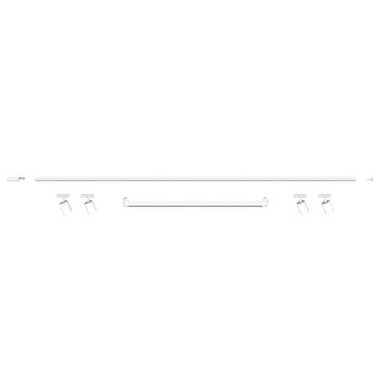 Sistema binario 200cm bianco con spot modulo led 40w 4000k