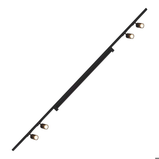 Sistema con spot a binario 200cm nero led 40w 4000k