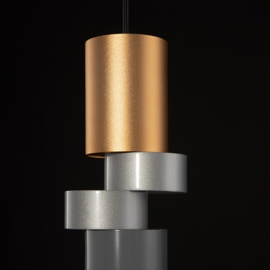 Lampada a sospensione palette oro argento per camera da letto maytoni