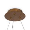 Maytoni lampadario camera moderna ring oro sfere vetro bianco