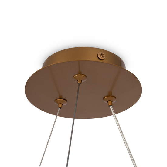 Maytoni lampadario ring per camera da letto oro sfere vetro bianco