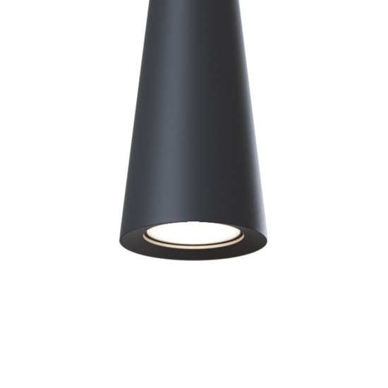 Lampada sospensione per isola cucina cono nero fp