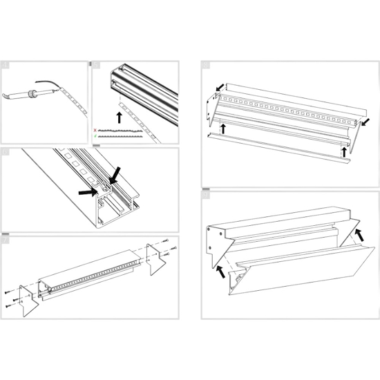 Profilo angolare 3mt bianco lubiana d gea luce per n2 strip led max 20mm