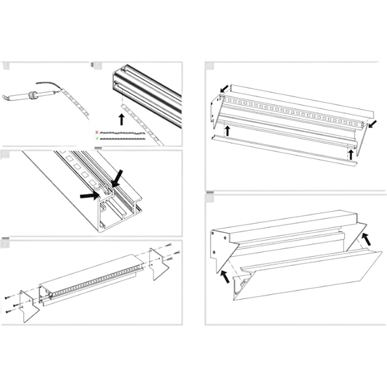 Profilo 3mt angolare oro lubiana c gea luce per n2 strip led max 10mm